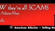 Bright Red American Atheists Billboard Reads "You Know They’re All Scams" Bright Red American Atheists Billboard Reads "You Know They’re All Scams"